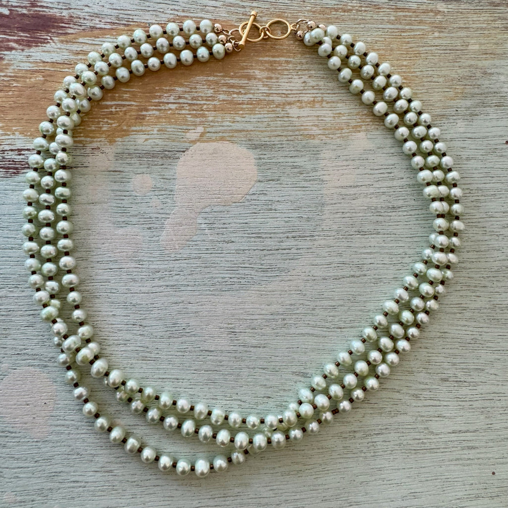 Triple-Strand Pearl Necklace