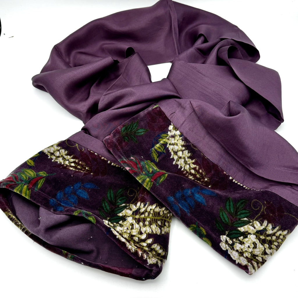 Ava Silk & Velvet Tube Scarf