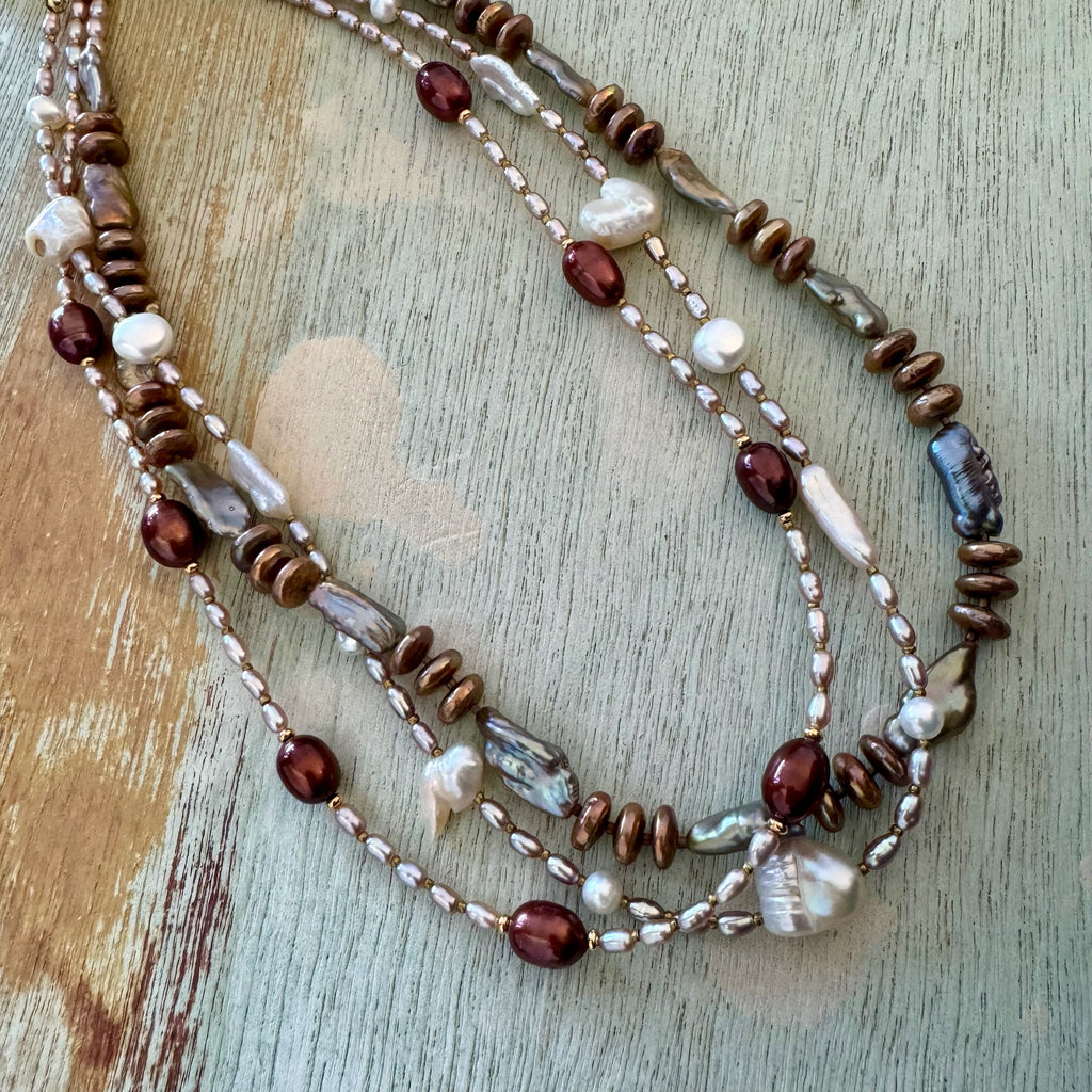 Triple Strand Pearl Necklace