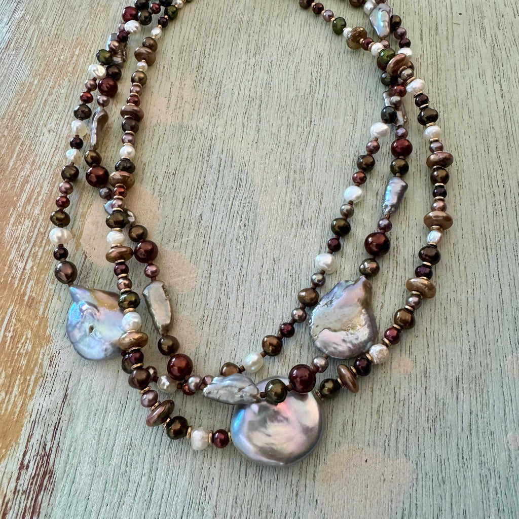 Triple Strand Pearl Necklace