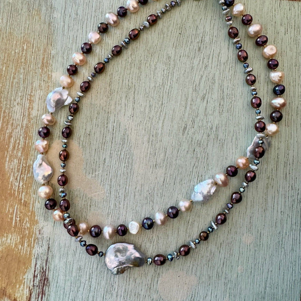 Double Strand Pearl Necklace