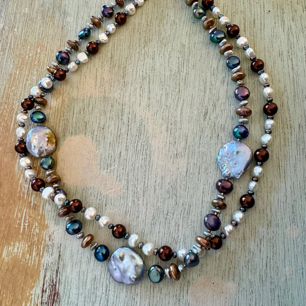 Double Strand Pearl Necklace