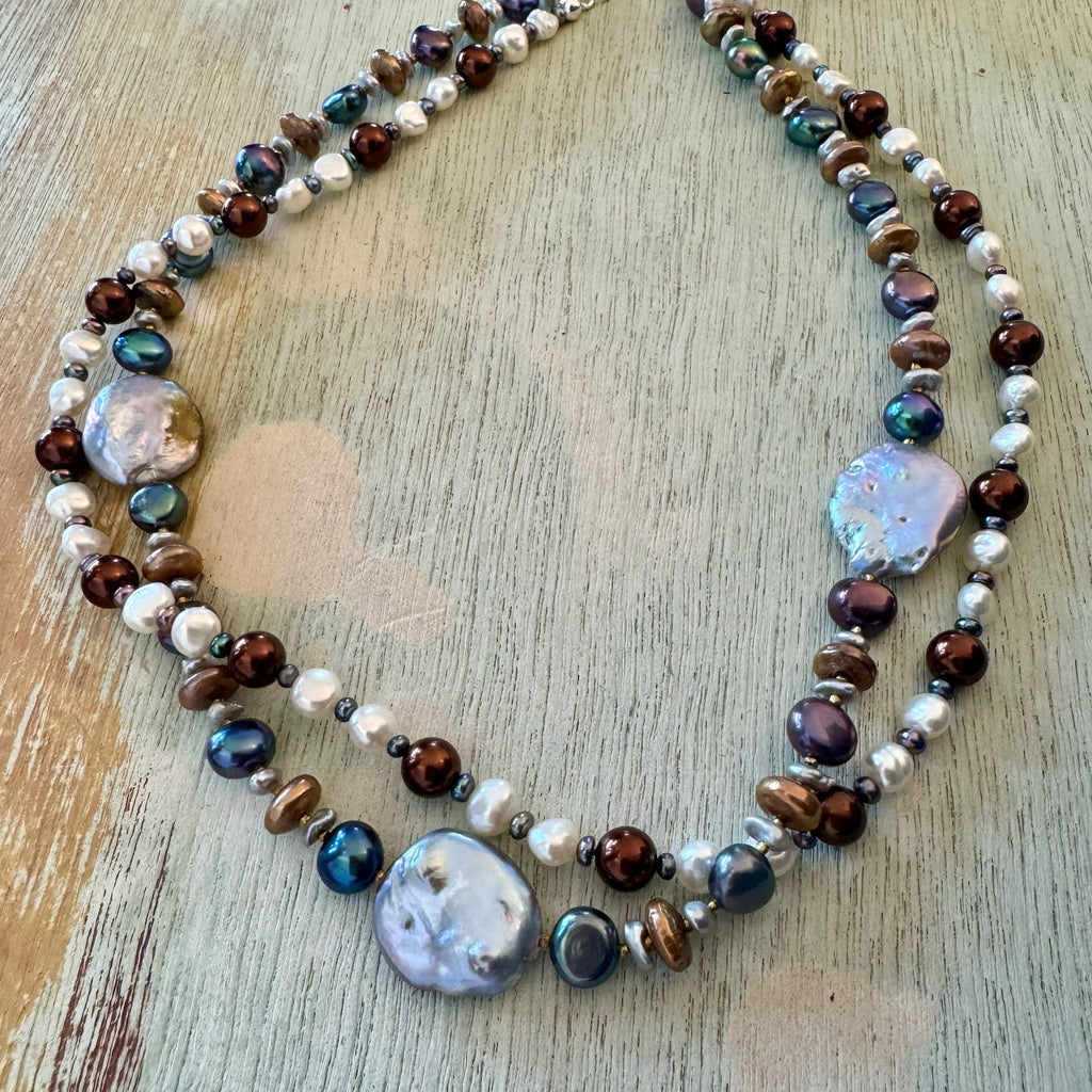 Double Strand Pearl Necklace