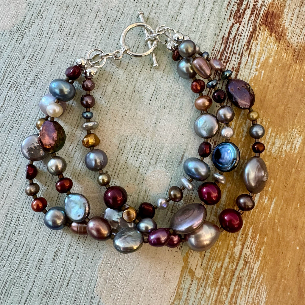 Triple Strand Pearl Bracelet