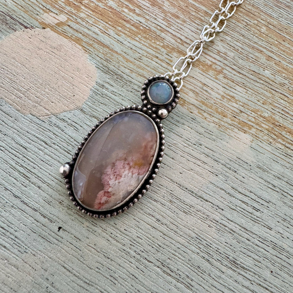 Plume Agate Pendant