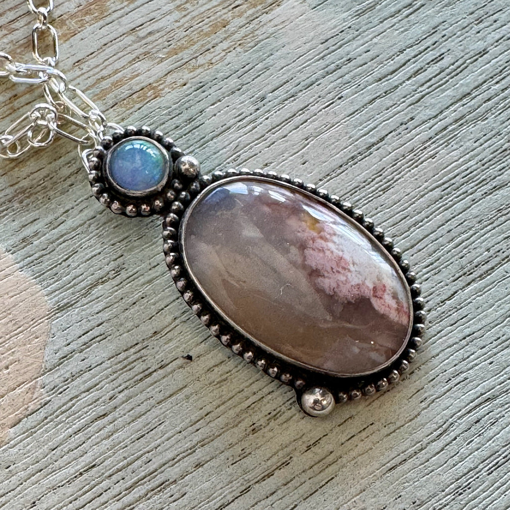 Plume Agate Pendant